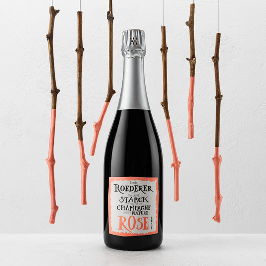 Louis Roederer Brut Nature Rose bottle shot - Champagne wine
