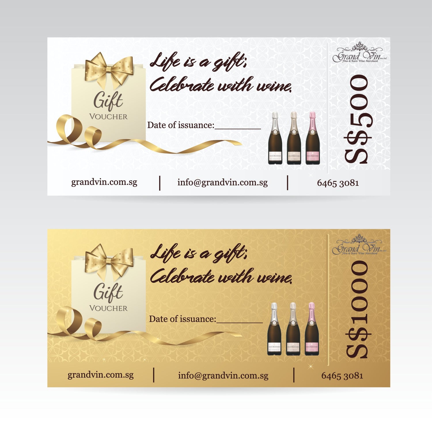 Gift Vouchers - Grand Vin Pte Ltd