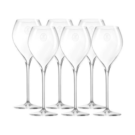 Louis Roederer Champagne Tulip Flutes (28.5cl) (Pack of 6) - Grand Vin Pte Ltd
