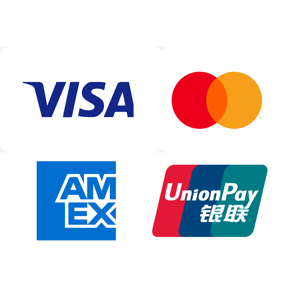 Visa Mastercard Amex UnionPay