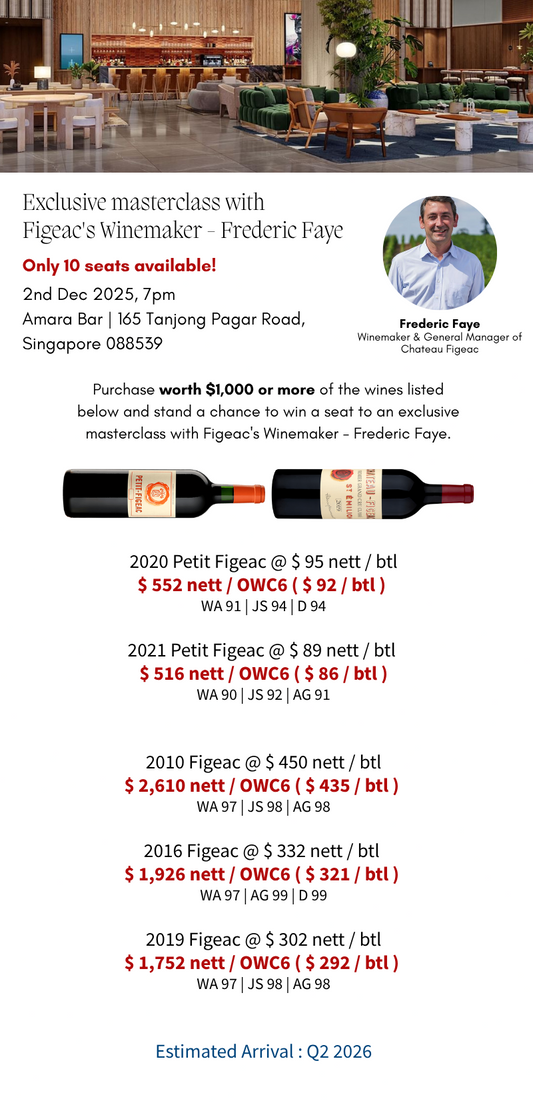 [2 Dec] Exclusive masterclass with Figeac's Winemaker - Frederic Faye
