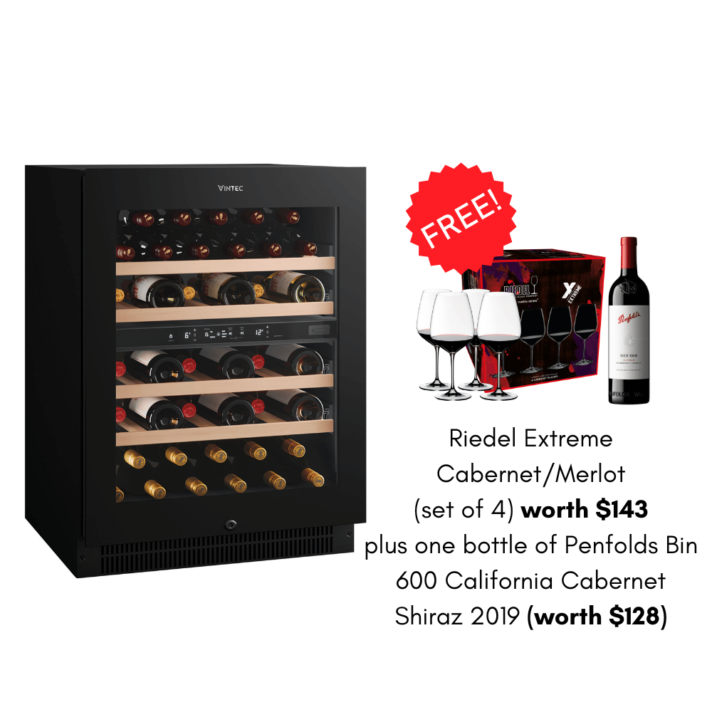 Vintec LUXE Dual Zone Wine Cabinet VWD820SCB-X - Grand Vin Pte Ltd