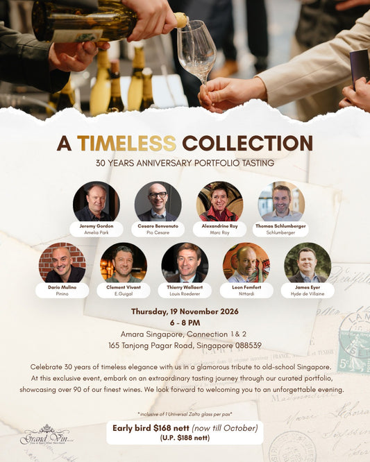 [19 Nov] A Timeless Collection - 30 years Anniversary Portfolio Tasting at Amara Singapore