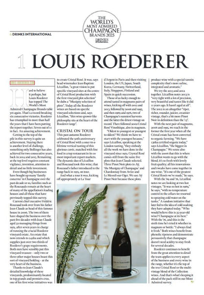 Louis Roederer tops Admired Champagnes list 2025 - Drinks International
